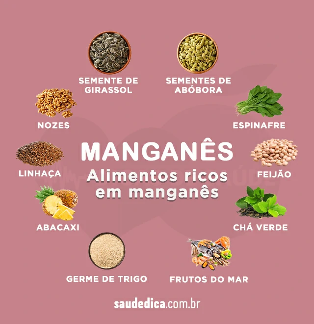 Alimentos ricos em manganes