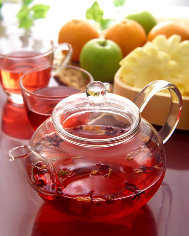 chá de frutas vermelhas