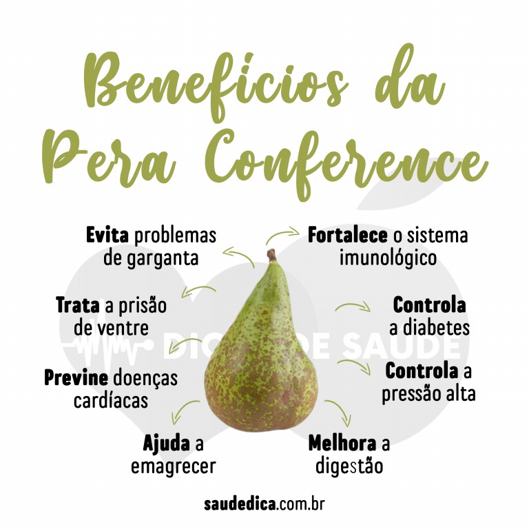 Benefícios da Pera Conference para saúde