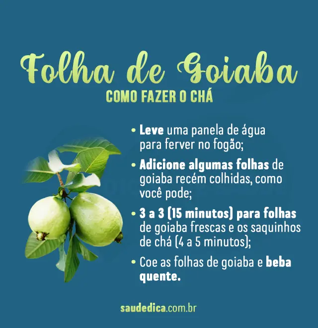 como fazer o chá da folha da goiaba