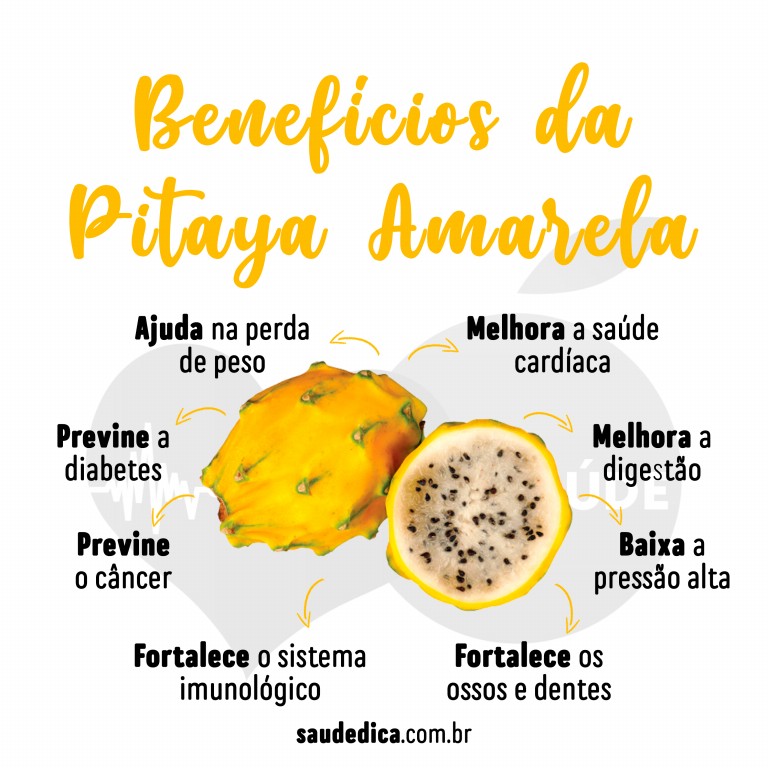 Benefícios da Pitaya Amarela para saúde