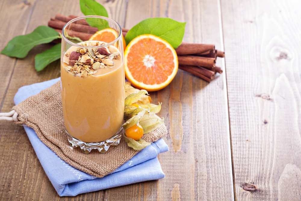 Shake Detox de Aveia e Laranja