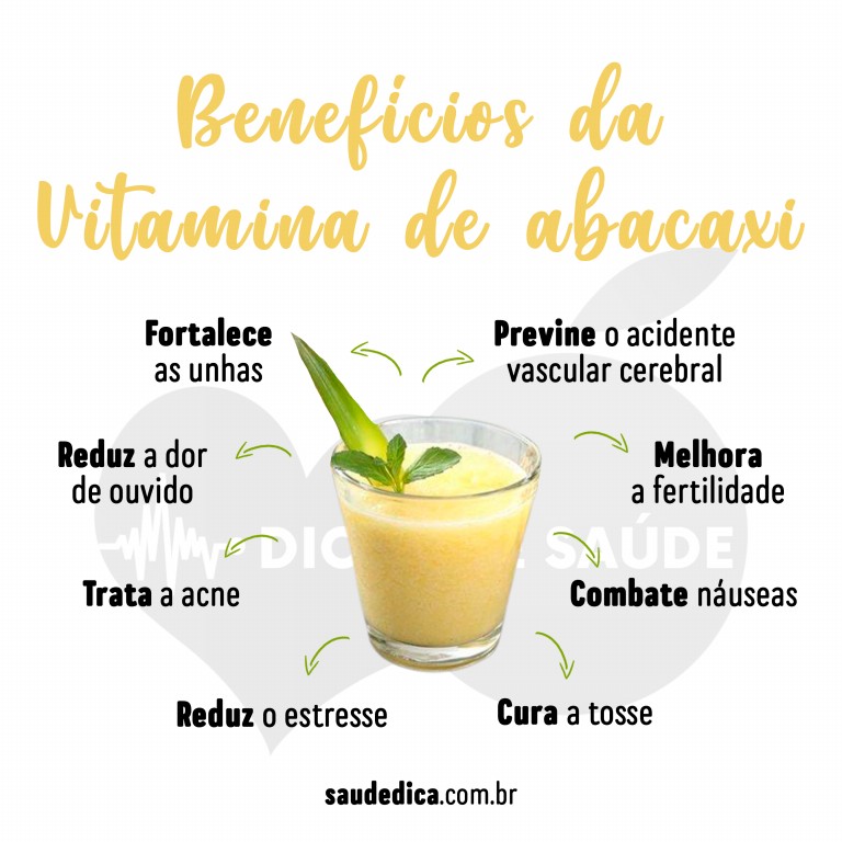 Benefícios da Vitamina de Abacaxi