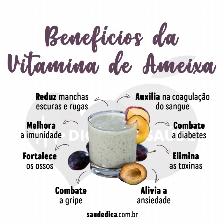 Benefícios da Vitamina de Ameixa para saúde