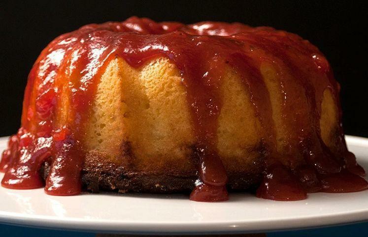 bolo de hibisco e laranja