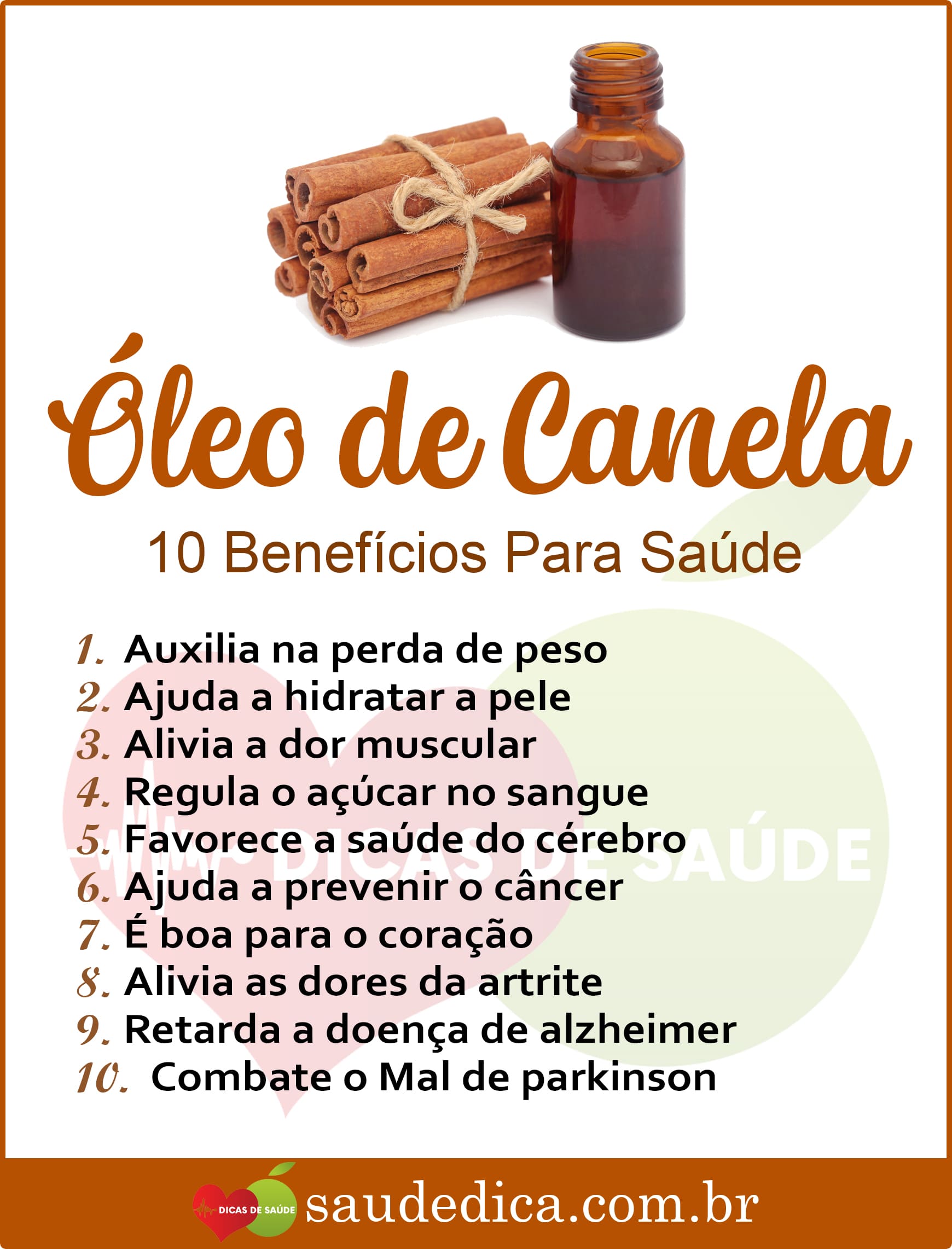 Beneficios do óleo de canela