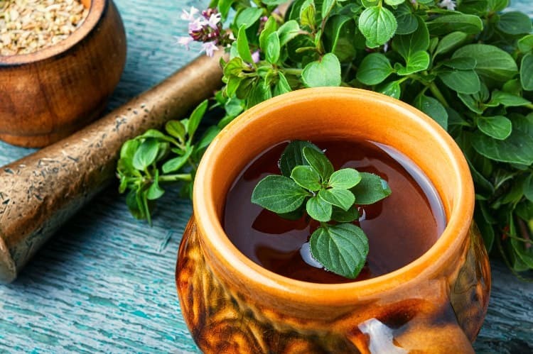 benefícios do chá de manjerona para saúde