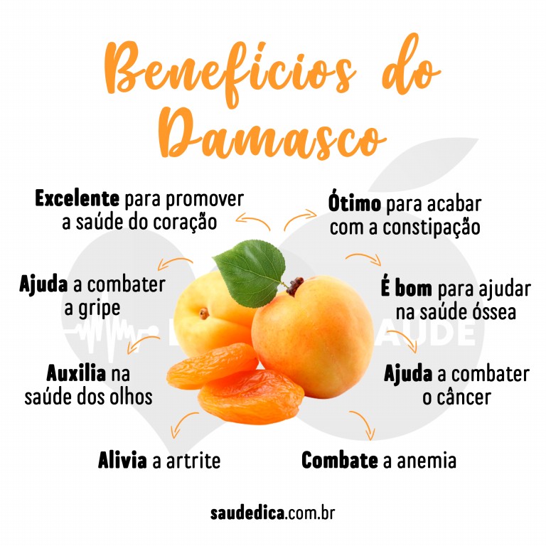 Benefícios do damasco para saúde