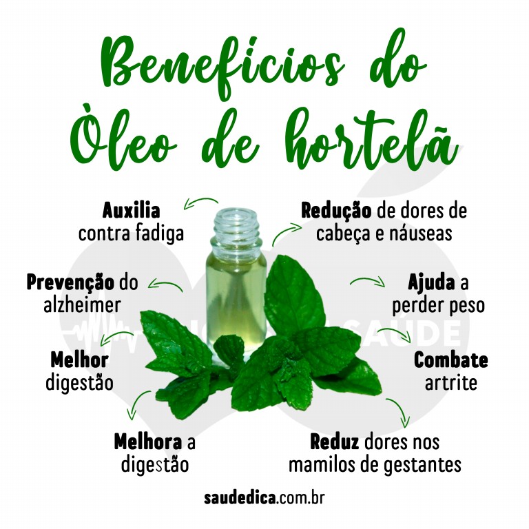 Benefícios do Óleo de Hortelã para saúde