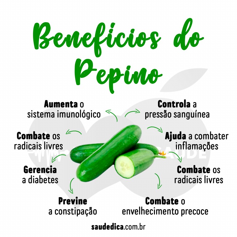 Benefícios do pepino para saúde