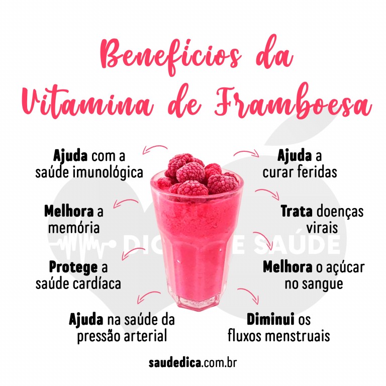 Benefícios da vitamina de framboesa para saúde