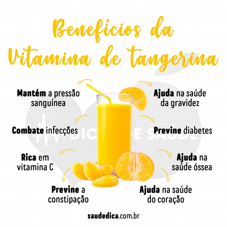 Benefícios da vitamina de tangerina para saúde