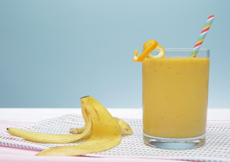 suco da casca de banana