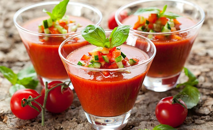 sopa de gazpacho de tomate