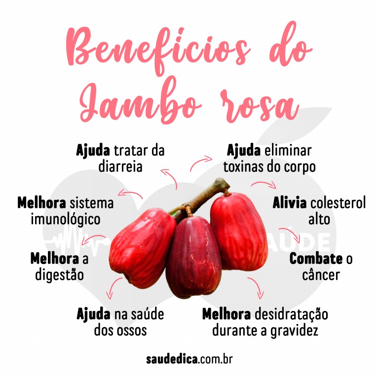 Benefícios do Jambo Rosa para saúde