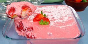 mousse de morango