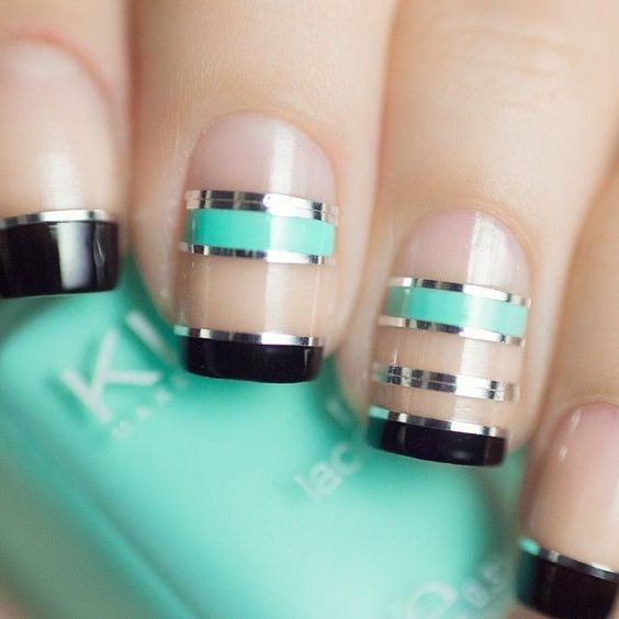 Unhas Francesinhas Decoradas com Fita Unhas Francesinhas Decoradas com Fita