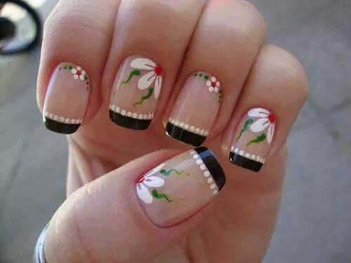 Unhas Francesinhas com Desenhos Unhas Francesinhas com Desenhos