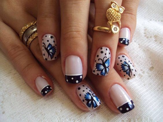 Unhas Francesinhas com Desenhos Unhas Francesinhas com Desenhos