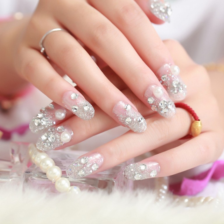 unhas decoradas para casamento