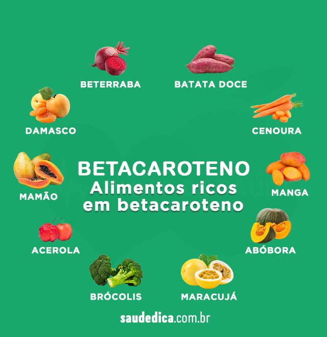 alimentos rico em betacaroteno