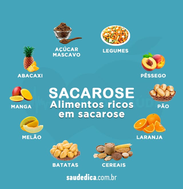 alimentos ricos em sacarose