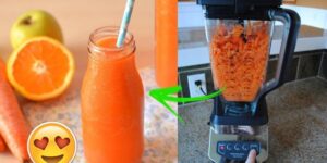 smoothie de maçã, cenoura e laranja para emagrecer