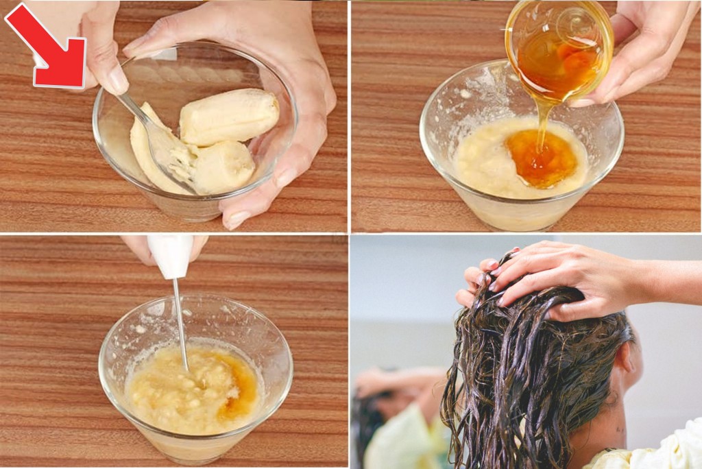 mascara de banana com mel para cabelos ressecados