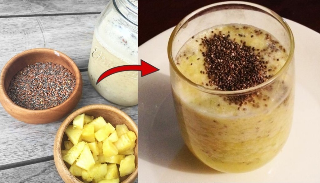 smoothie de abacaxi e semente de chia Para emagrecer