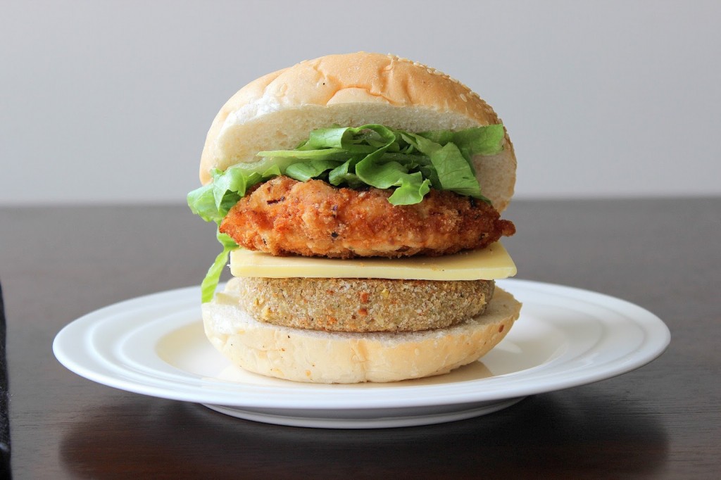 hamburguer de quinoa e grao de bico