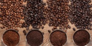 tipos diferentes de graos de cafe