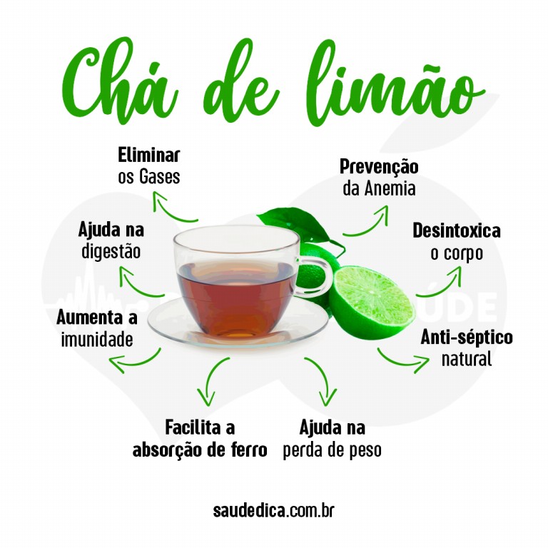 Benefícios do chá de limão para saúde