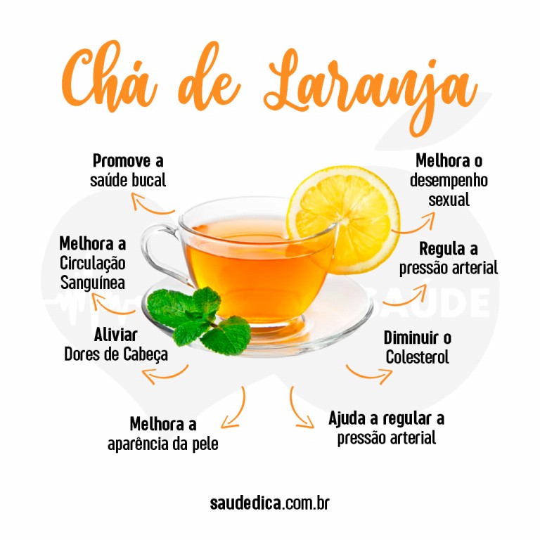 Benefícios do chá de laranja para saúde