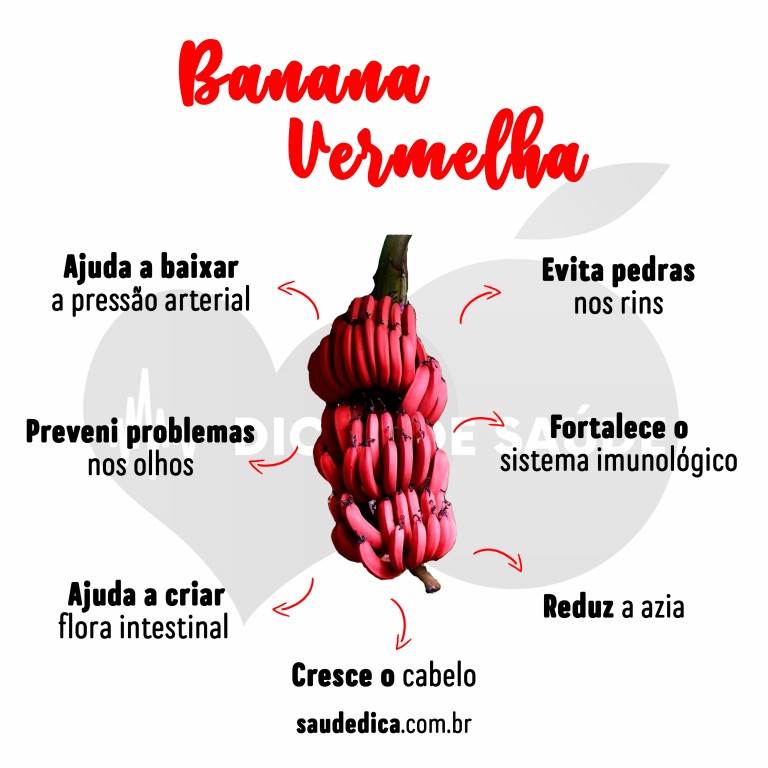 Benefícios da banana vermelha