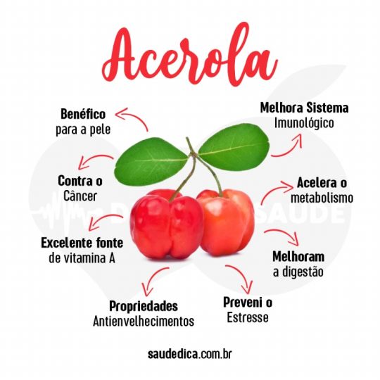 Acerola é bom para gripe, intestino e diabetes: veja os 50 benefícios ...