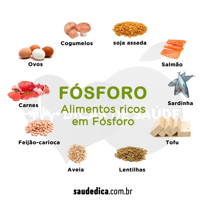 alimentos ricos em fósforo