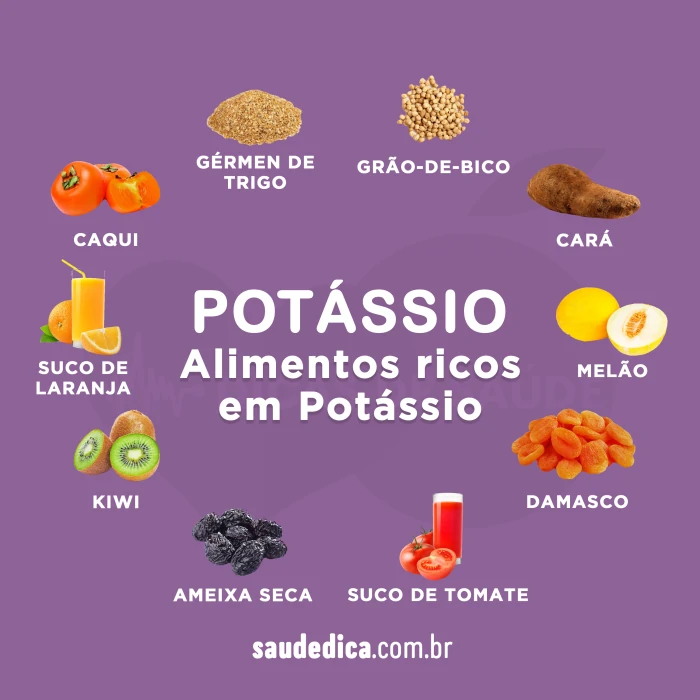 alimentos ricos em potassio