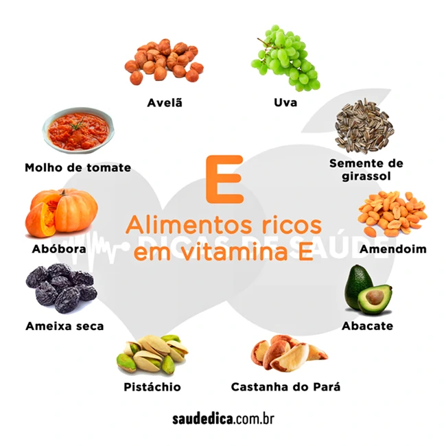 alimentos ricos em vitamina E