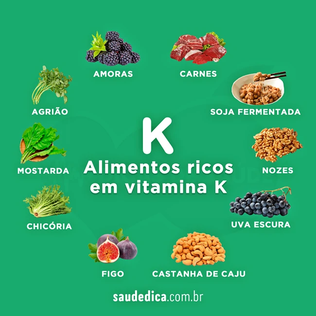alimentos ricos em vitamina K