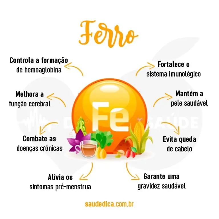 Ferro: o que é, para que serve, alimentos ricos, deficiência e excesso