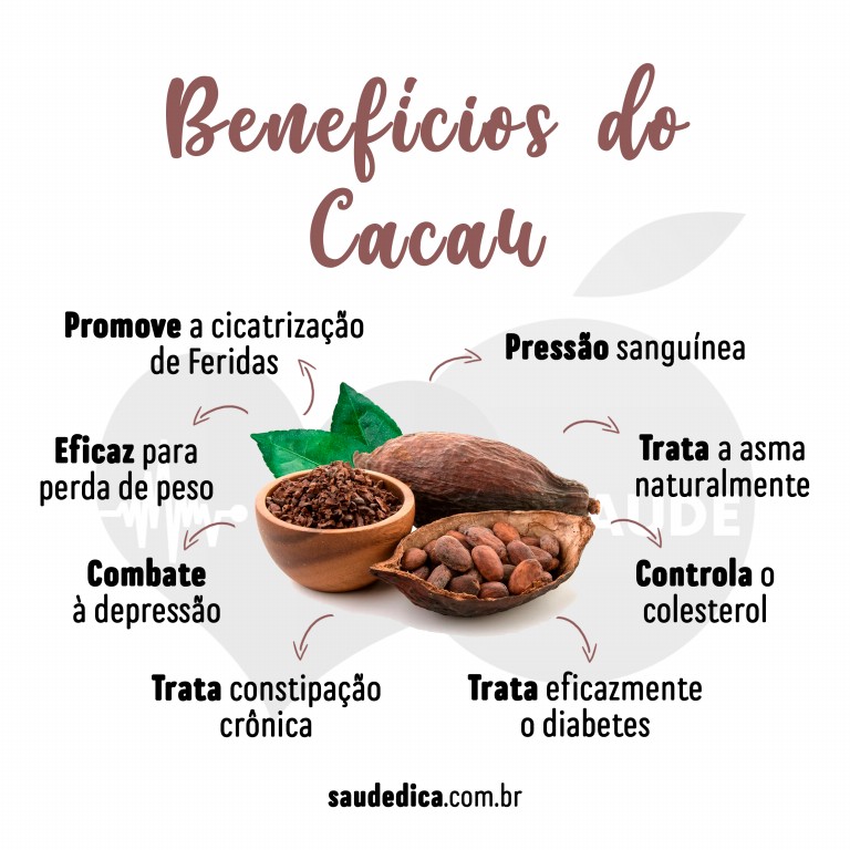 Benéficos do Cacau para saúde