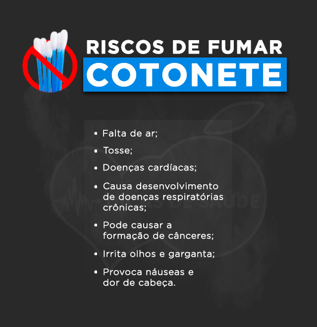 riscos de fumar cotonete