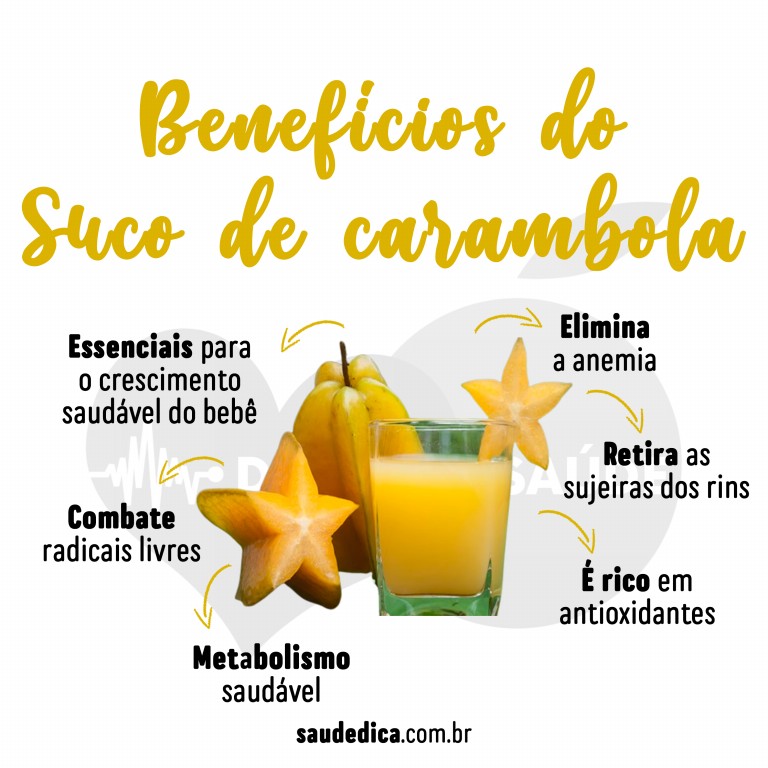 Benefícios do suco da carambola para saúde